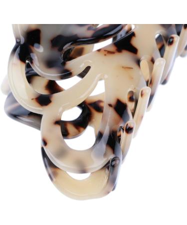F Fityle Women's Vintage Hair Gripper Clip - Acrylic Hair Claw Stylish Leopard Design for Effortless Elegance - Buy Online on GoSupps.com