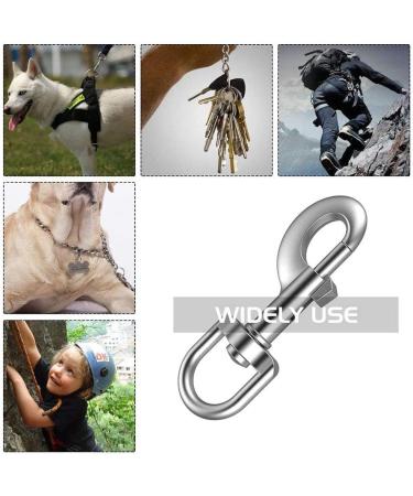 Buy 2 Robust Carabiner Hooks - Silver Swivel Hook for Dog Leash Mountaineering & Keychain - Durable Pet Buckles - Buy Online on GoSupps.com