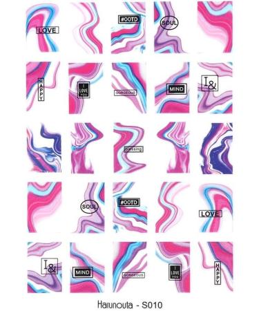Nails Sliders Nail Art Girls Cartoon Plant Color Nail Art Stickers 3D Decals Letter(2) Style2 - Buy Online on GoSupps.com
