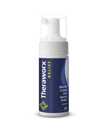 THERAWORX RELIEF Fast-Acting Foam for Leg  Foot Cramps and Muscle Soreness 3.4oz Travel Size