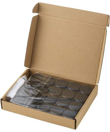 Toureal 15ml Black Cream Can Containers (20 Pieces) - Empty Cosmetic Socket Plastic Pots with Lids for Skincare & Makeup - Buy Online on GoSupps.com
