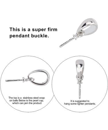 PandaHall 100pcs Platinum Brass Pearl Bail Peg Pendants Charm Connector for Jewelry Making - Buy Online on GoSupps.com