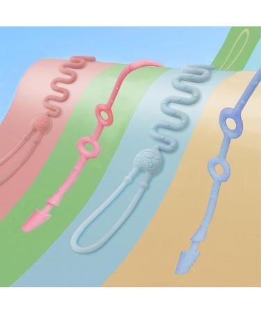Buy Iopjlk Pacifier Chain - 4 BPA-Free Silicone Cup Catchers Adjustable Stroller Accessories for Babies - Perfect Pacifier Bands for Boys & Girls - Buy Online on GoSupps.com
