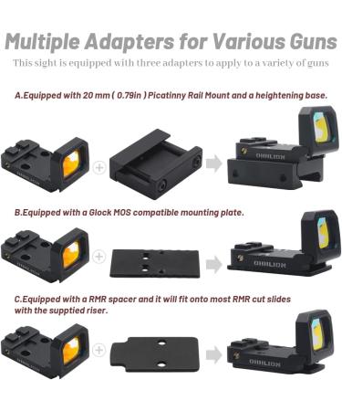 Micro Flip Up Reflex Red Dot Sight | RMR Pistol Cut | 3MOA Compact - Buy Online on GoSupps.com