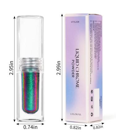DouborQ Chrome Nail Powder - 2g Liquid Mirror Chameleon Pigment for Women Nail Art - Blue Purple - Buy Online on GoSupps.com