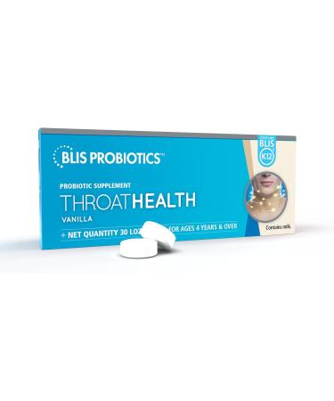 Probiotics ThroatHealth Oral Probiotics K12 2.5 Billion Cfu, Throat Immunity Support & Oral Health for Adults & Kids, Sugar-Free Lozenges (30 Pack)