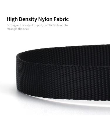 Audwud Adjustable Thick Nylon Dog Collar - Classic Styles for Small Medium & Large Dogs | 4 Sizes | Obsidian Black - Buy Online on GoSupps.com