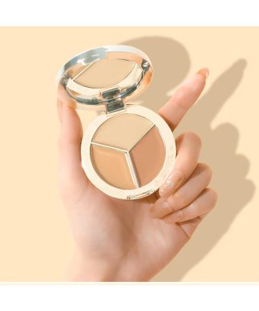 3-Color Concealer Palette Dark Eye Circles Acne Spots Corrective Highlighting Concealer Palette (2pcs) - Buy Online on GoSupps.com