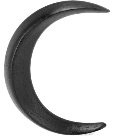 Moon Hairpin Fashion Moon Hair Stick Wooden Lightweight Accessories 2 Sizes Carved for Long Hair (Black) - Buy Online on GoSupps.com