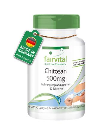 Fairvital | Chitosan 500mg - HIGH DOSE - natural fiber - 120 tablets - Buy Online on GoSupps.com