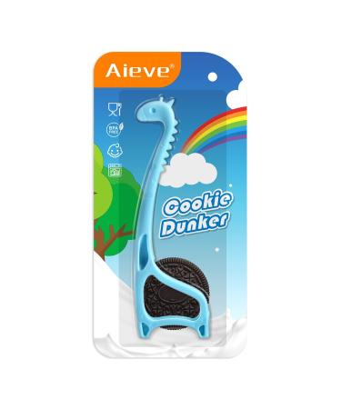 AIEVE Cookie Dunker Compatible with Oreo, Cute Giraffe Cookie Dippers for Dunking Sandwich Cookies, Chocolate Chip Dunking Holder, Dunking Spoon Fork for Oreo Cookie without Mess Fingers, BPA-Free