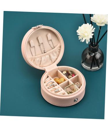 Zerodeko 2pcs Portable Jewelry Box Mens Earring Men Earring Small Earrings Container Girl Jewelry Earring Case Hoop Earrings for Girls Small Containers Watch Box Leather Travel Vintage 10X10X5CMx2pcs Pinkx2pcs - Buy Online on GoSupps.com