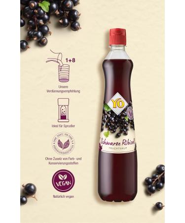 Buy Yo Syrup Black Currant (6 x 700 ml) - Makes 6 Liters of Vegan Drink | No Sweeteners Colors or Preservatives - Buy Online on GoSupps.com