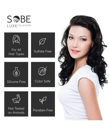 SOBE LUXE Smoothing Conditioner for Treated Hair - Sulfate Free Moisturizes & Protects Color 10 Oz | Keratin Panthenol Collagen Vitamins & Jojoba Oil - Buy Online on GoSupps.com