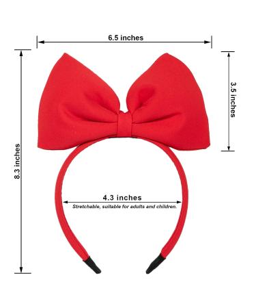 CHuangQi Bow Headband - Halloween/Christmas Cosplay Headdress for Women & Girls (Red) - Buy Online on GoSupps.com