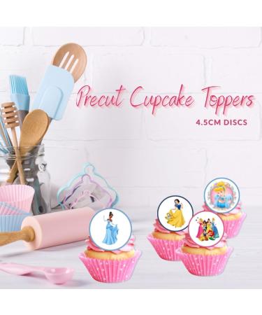 PRECUT Princess Cupcake Toppers Princess Theme Edible Cake Toppers Edible Princess Party Decorations Princess Cake Toppers Princess Cupcake Decorations (Pack of 12) - Buy Online on GoSupps.com