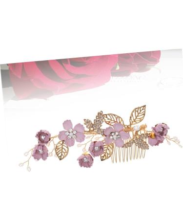 Angoily Floral Headpiece Pearl Tiara Pearl Headpiece Bridal Headpiece Cloth Flower Hair Comb Full Length Mirror Bridal Hair Comb Hair Side Combs Wedding Bride Hair Accessories - Buy Online on GoSupps.com