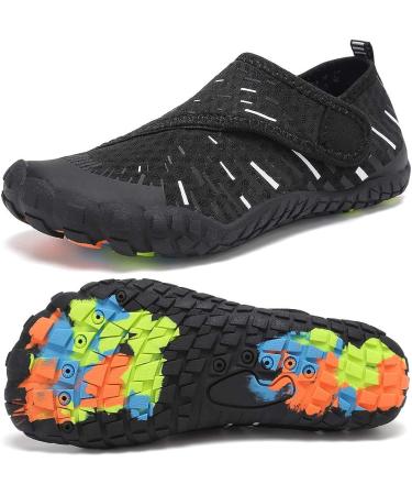 CIOR Kids Water Shoes - Lightweight Aqua Sneakers for Boys & Girls | Fast Dry Athletic Shoes (Big Kid Size 4, Black/White) - Buy Online on GoSupps.com