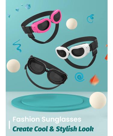 Pawaboo Dog Sunglasses  Small Dog Goggles with Adjustable Band  Waterproof Windproof Snowproof Cool Glasses for Puppy and Cat  Pink - Buy Online on GoSupps.com
