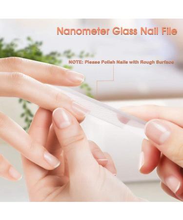 Tassety Glass Nail Shiner Nail Files Nano Glass Crystal Nail Buffer Shine Polisher for Natural Fingers Nails Toes Nails - Buy Online on GoSupps.com