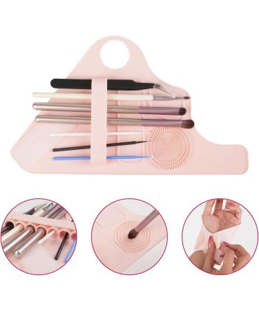 Multifunctional Hand Wrist Makeup Assistance Tool Silicone Makeup Wrist Strap Makeup Mixing Palette Wrist Strap with Makeup Brush Storage Multifunctional Makeup Wrist Strap Set (Blue) - Buy Online on GoSupps.com