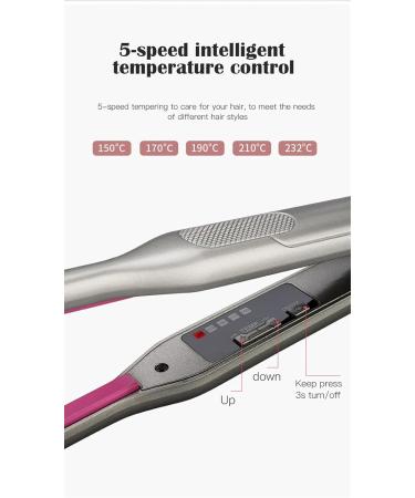 Professional 2 in 1 Hair Straightener & Curling Iron for Short Hair - 7MM Narrow Board Hair Curler & Beard Styler - Grey - Buy Online on GoSupps.com