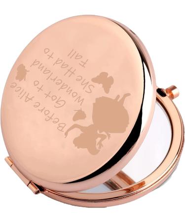 FEELMEM Cartoon Compact Mirror - Alice Inspired Gift Before Alice Got to Wonderland (Before Alice-Mirror) - Buy Online on GoSupps.com