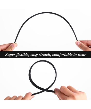 Shop Wllhyf Satin Stirring Straps - 2 Pack Black Hard Headbands for Women & Girls | Fashionable Slipproof Hair Bands for DIY Hair Jewelry - Perfect for Halloween & Christmas - Buy Online on GoSupps.com