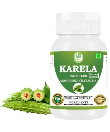 Morsan Healthcare Karela Capsules 500 mg | 60 Veg Capsules | Pure Momordica charantia Extract | Ayurvedic Herbal Supplement | Plant-Based & Gluten-Free