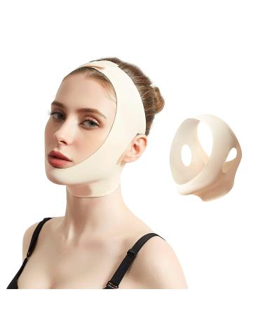 Cpap Chin Strap for Snoring, Anti Snoring Chin Strap Compression Garment Men Women to Keep Mouth Closed, 3D Chin Lipo Compression Garment Neck Slimmer Double Chin Reducer (XXL) 2X-Large