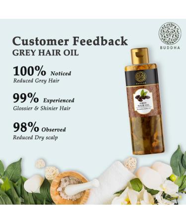100% Ayurvedic Hair Oil for Greys & Whites - Restore Natural Black Color with Unique Herbal Blend | 150 ml - For Men & Women | No Mineral Oil - Buy Online on GoSupps.com