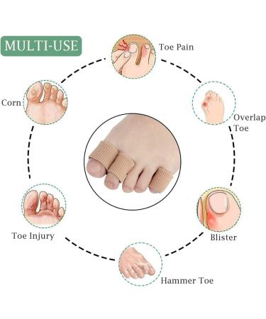 2 Pieces Silicone Toe Cushion Tube - Soft Gel Protection for Corns Calluses & Bunion Relief (15cm - Small Toes) - Buy Online on GoSupps.com