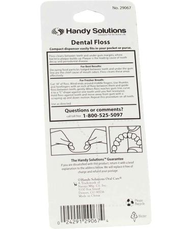 Buy Handy Solutions Natural Bright Dental Floss - Waxed 55ft Mint | Best International Shipping eCommerce - Buy Online on GoSupps.com
