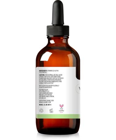 Cliganic 100% Pure Vitamin E Oil - 120,000 IU for Skin, Hair & Face - Non-GMO 4 Fl Oz - Buy Online on GoSupps.com