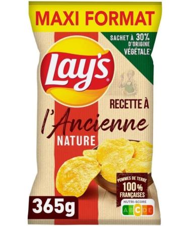 LAY'S CHIPS OLD FASHIONED RECIPE PLAIN MAXI FORMAT 365G - LAY'S - PACK OF 3 - Special Offer - Buy Online on GoSupps.com