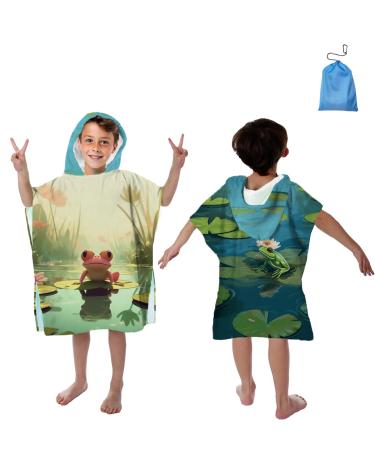 Towel poncho children personalized microfiber bathing towel baby bathing poncho for baby young children girl child bathing poncho children hooded towel baby for 1-6 years old with cute pattern gold-16 60x60cm