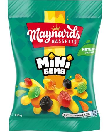 Maynards Bassetts Minigems Sweets Bag 130g | Delicious Assorted Gummy Candy - Buy Online on GoSupps.com