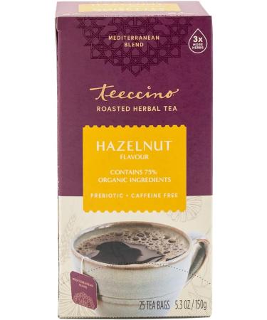 Teeccino Herbal Tea Hazelnut Rich & Roasted Herbal Tea That s Caffeine Free & Prebiotic for Natural Energy 25 Tea Bags - Buy Online on GoSupps.com