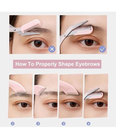 Buy Professional Eyebrow Trim Tools - SSRDFU 3 PCs Set with Precision Scissors & Mini Comb for Men & Women - Buy Online on GoSupps.com