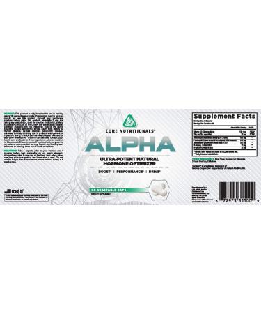Core Nutritionals Alpha Platinum | Ultra-Potent Anabolic Testosterone Booster & Estrogen Blocker | 56 Capsules - Optimal Hormone Support - Buy Online on GoSupps.com