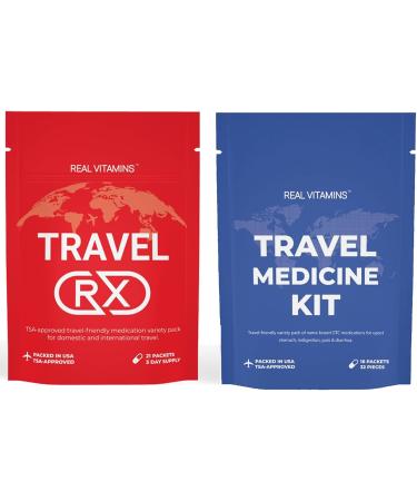 Travel Essentials Medicine Variety Pack - 37 OTC Medications & Travel RX Kit for Camping Cruises & Travel | 2 Pack - Buy Online on GoSupps.com