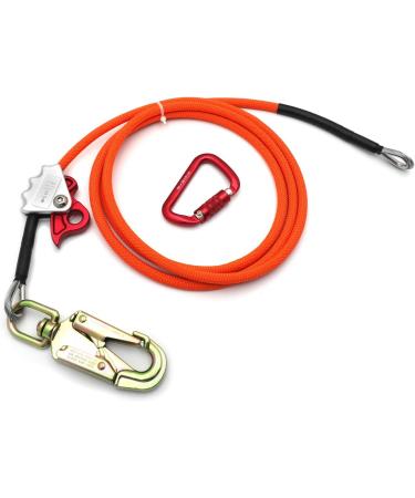 SMT 1/2 X 8' Steel Wire Core Triple Lock Lanyard Kit - Orange Arborist Flip line Swivel Snap - P/N ET-OUTDOOR003-RAW - Buy Online on GoSupps.com