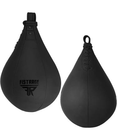 FISTRAGE Speed Ball Boxing Leather MMA Muay Thai Training Punching Dodge Striking Bag Kit - Black - Buy Online on GoSupps.com