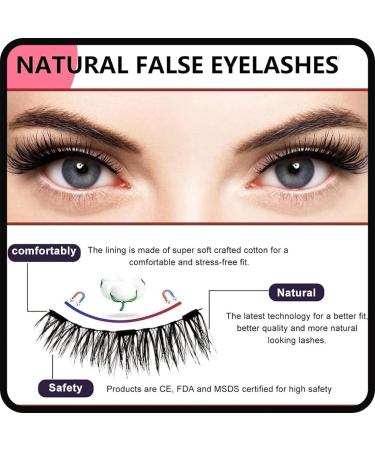Ez Bella Magnetic Lashes Aerliss Magnetic Lashes Dalarey Magnetic Lashes with Applicator Magnetic Lashes No Glue Or Liner Needed Reusable Magnetic Eyelashes 3D Waterproof Lashes (Natural style) - Buy Online on GoSupps.com