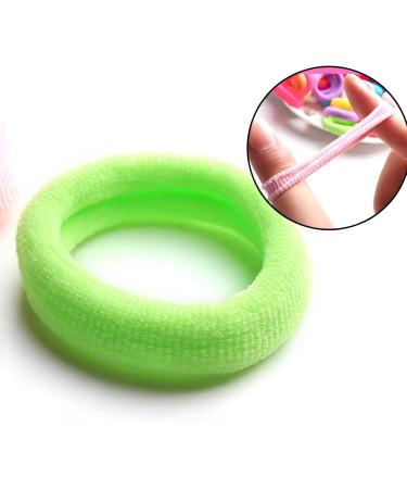 Ondaring 100pcs Baby Hair Ties Multicolors Elastic Hair Bands Seamless Toddler Kids Hair Accessories Mini Ponytail Holders for Girls and Kids Spring - Buy Online on GoSupps.com