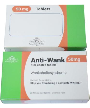 JOKE PILL MEDICATION TABLET BOX - Xmas Gift Prank Birthday Card - Prank April Fools Secret Santa - Rude Funny Gag Gift for Him Her Boss - Anti-Wank - Buy Online on GoSupps.com