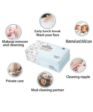 100% Soft Cotton Facial Cleansing Pads - Removable & Disposable Face Towels for Makeup Removal - Multi-Purpose Wet & Dry Towels - Buy Online on GoSupps.com