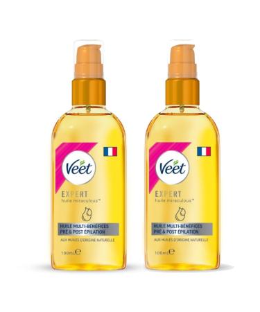 Veet - Moisturizing Miraculous Oil Post Hair Removal and Pre and Post Shave - Based on Natural Origin Oils (200ml)