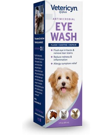 Vetericyn Plus All Animal Eye Wash - Safe & Effective Solution for Irritated Eyes | Relieves Pink Eye & Allergies | Daily Eye Care for Pets - 3 oz - Buy Online on GoSupps.com