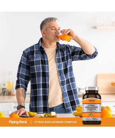 Piping Rock Citrus Bioflavonoids Complex | 750 mg | 250 Caplets | Non-GMO Gluten Free Supplement - Buy Online on GoSupps.com